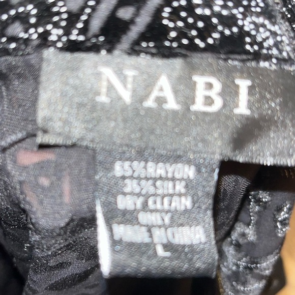 Vintage y2k velvet silk flocked long sleeve blouse - Picture 3 of 3